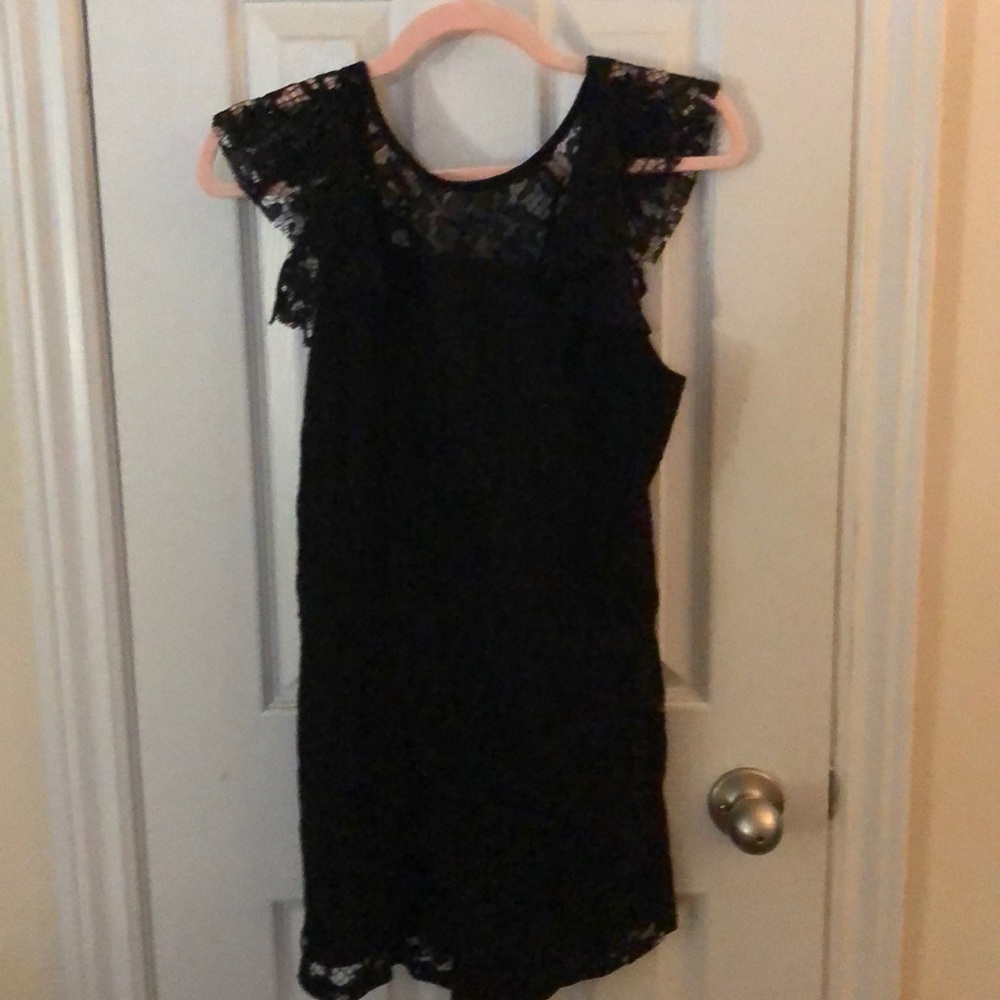 Lace romper with low back